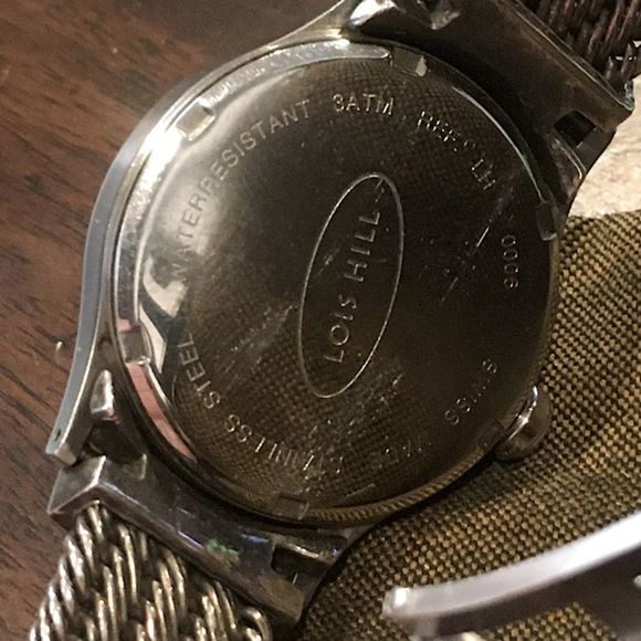 LOIS HILL Sterling Silver Pink Face Swiss Movement Watch RARE - Picture 10 of 16